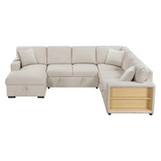 Homelegance 9630BE*4LC2R Pompano Beige Sectional with Left Chaise