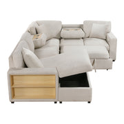 Homelegance 9630BE*4LC2R Pompano Beige Sectional with Left Chaise