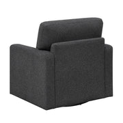 Homelegance 9630BK-1SW Pompano Black Swivel Chair w/ Pillow