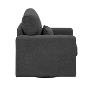 Homelegance 9630BK-1SW Pompano Black Swivel Chair w/ Pillow