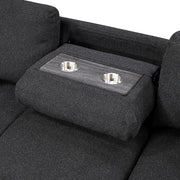 Homelegance 9630BK*32LRC Pompano Black Long Sofa Chaise Sectional