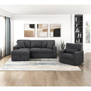 Homelegance 9630BK-1SW Pompano Black Swivel Chair w/ Pillow