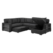 Homelegance 9630BK*42LRC Pompano Black Sectional with Right Chaise