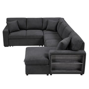 Homelegance 9630BK*42LRC Pompano Black Sectional with Right Chaise