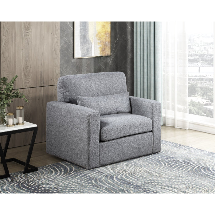 Homelegance 9630GY-1SW Pompano Gray Swivel Chair w/ Pillow