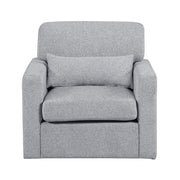Homelegance 9630GY-1SW Pompano Gray Swivel Chair w/ Pillow