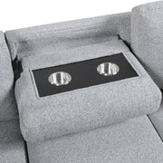 Homelegance 9630GY*4LC2R Pompano Grey Sectional with Left Chaise