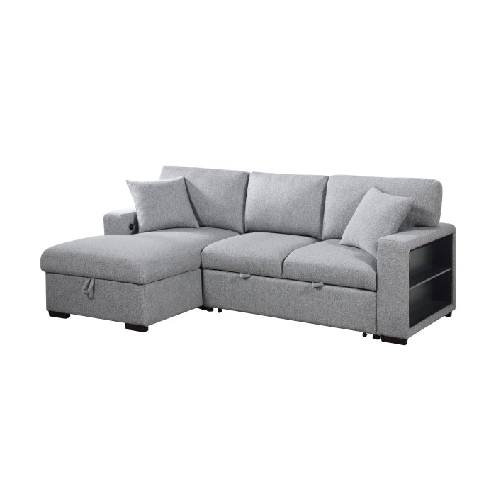 Homelegance 9630GY*2LC2R Grey Pompano w/ LHF Chaise ( 9630GY-LC & 9630GY-2R )