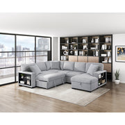 Homelegance 9630GY*42LRC Pompano Grey Sectional with Right Chaise