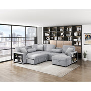 Homelegance 9630GY*42LRC Pompano Grey Sectional with Right Chaise