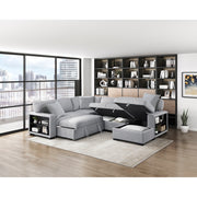 Homelegance 9630GY*42LRC Pompano Grey Sectional with Right Chaise