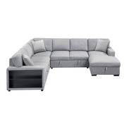 Homelegance 9630GY*42LRC Pompano Grey Sectional with Right Chaise