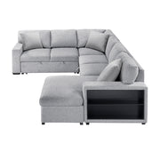 Homelegance 9630GY*42LRC Pompano Grey Sectional with Right Chaise