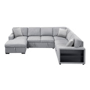 Homelegance 9630GY*4LC2R Pompano Gray Sectional with Left Chaise