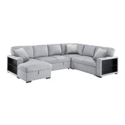 Homelegance 9630GY*4LC2R Pompano Gray Sectional with Left Chaise