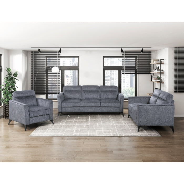 Homelegance 9733DGY-3 Tellot Dark Grey Sofa
