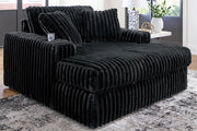 Ashley 9810315 Midnight Madness Onyx Oversized Chaise w/ Cup Holders
