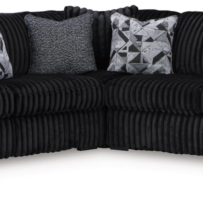 Ashley 98103S6 Midnight Madness Onyx 3 Piece Sectional