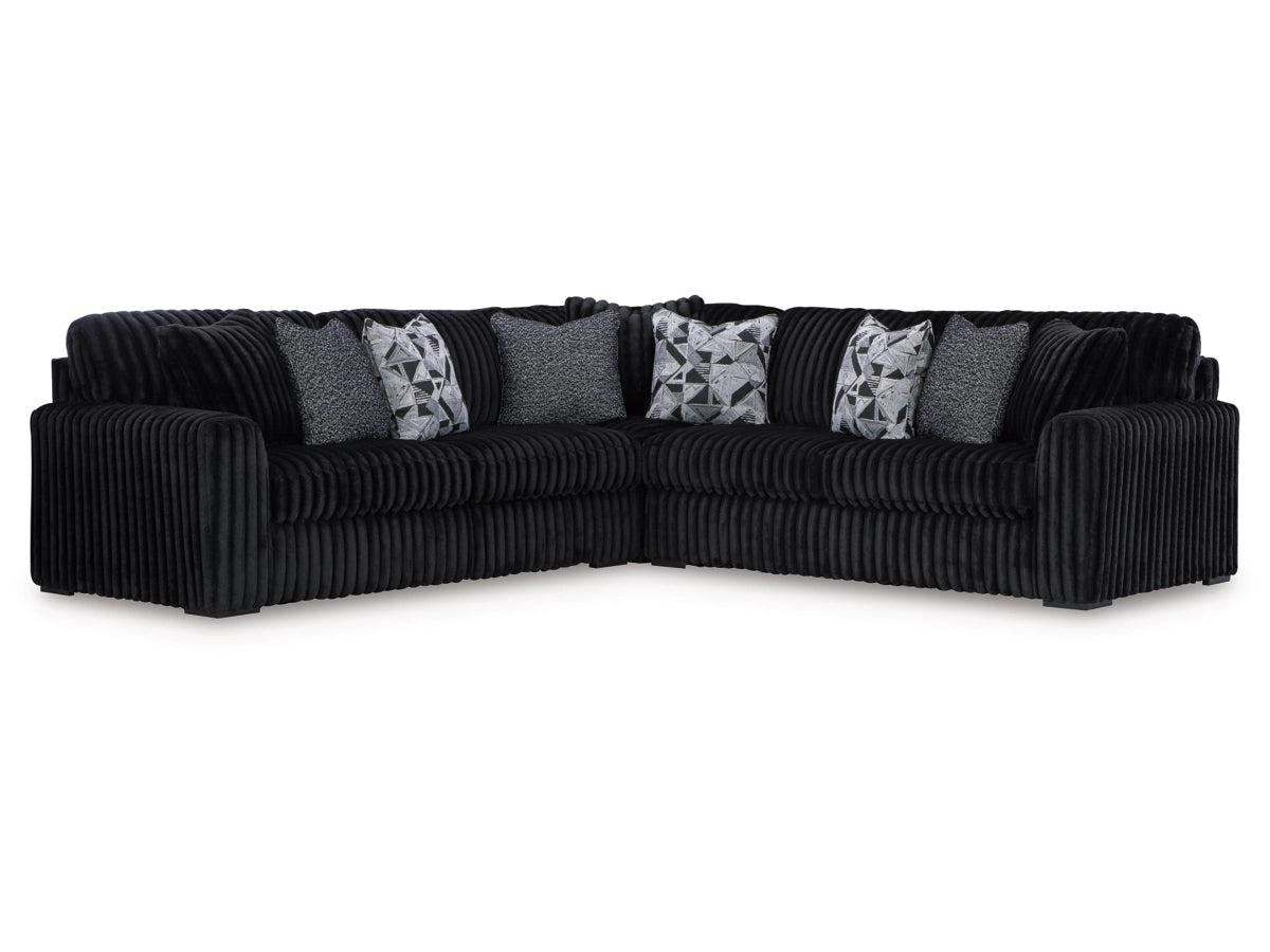 Ashley 98103S6 Midnight Madness Onyx 3 Piece Sectional