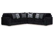 Ashley 98103S6 Midnight Madness Onyx 3 Piece Sectional