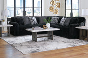 Ashley 98103S6 Midnight Madness Onyx 3 Piece Sectional