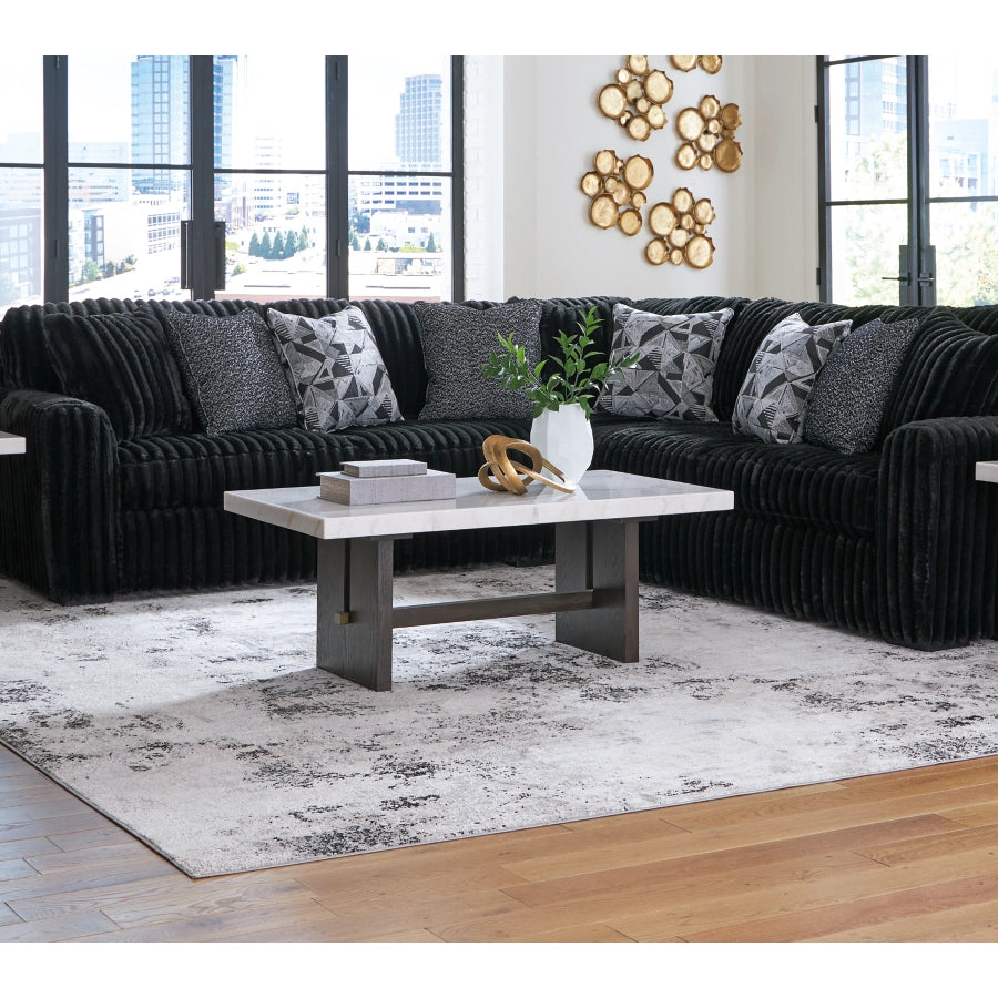 Ashley 98103S6 Midnight Madness Onyx 3 Piece Sectional