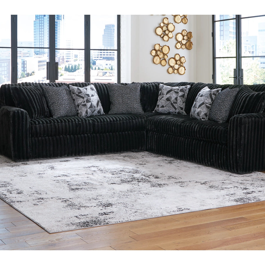 Ashley 98103S6 Midnight Madness Onyx 3 Piece Sectional