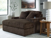 Ashley 9810415 Midnight Madness Chocolate Oversized Chaise w/ Cup Holders
