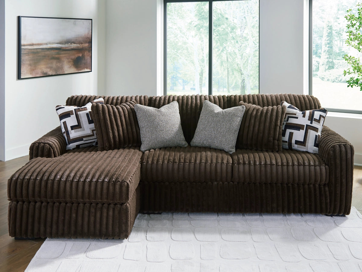 Ashley 98104S1 Midnight-Madness 2-Piece Sectional Sofa with LHF Chaise ( Special Order )