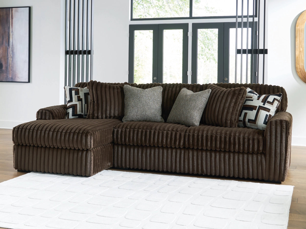 Ashley 98104S1 Midnight-Madness 2-Piece Sectional Sofa with LHF Chaise ( Special Order )