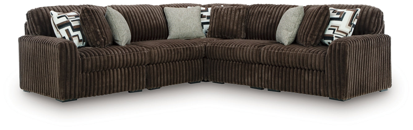 Ashley 98104S26 Midnight Madness Chocolate Modular 5 Piece Sectional ( Special Order )