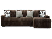 Ashley 98104S2 Midnight-Madness Chocolate 2-Piece Sectional Sofa with RHF Chaise ( Special Order )