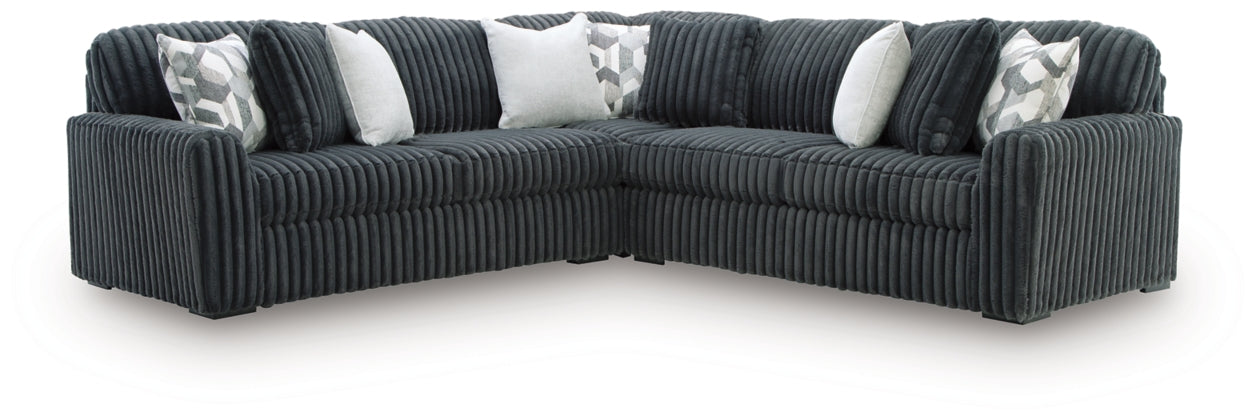 Ashley 98105S5 Midnight Madness Gun Metal 3-Piece Sectional