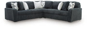 Ashley 98105S5 Midnight Madness Gun Metal 3-Piece Sectional