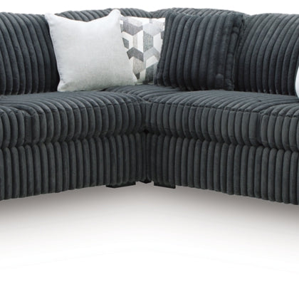 Ashley 98105S5 Midnight Madness Gun Metal 3-Piece Sectional
