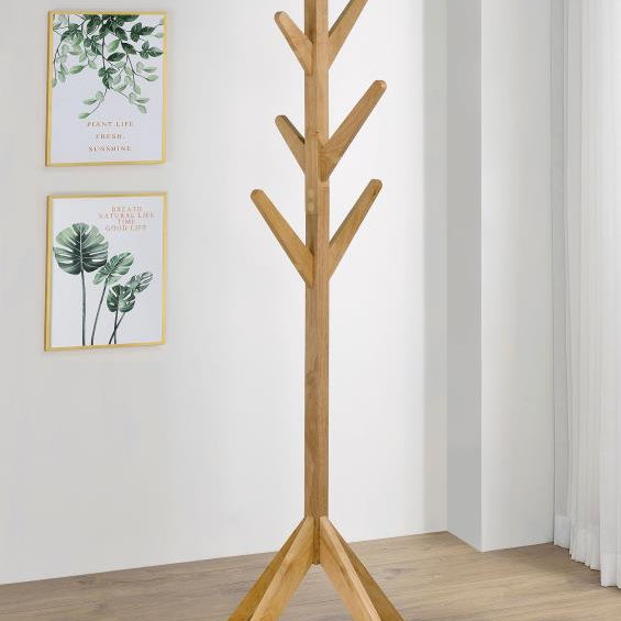 Coaster 983271 Margaret Solid Wood Coat Rack Clothing Hanger Natural Oak