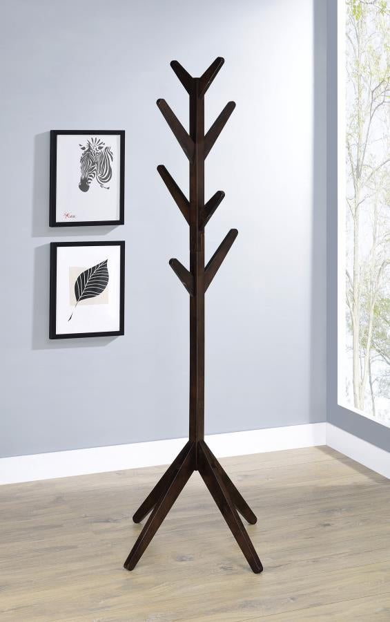 Coaster 983273 Margaret Solid Wood Coat Rack Clothing Hanger Cappuccino