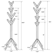 Coaster 983273 Margaret Solid Wood Coat Rack Clothing Hanger Cappuccino