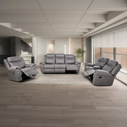 FOA NX6001WG-SF Agata Warm Gray Manual Sofa