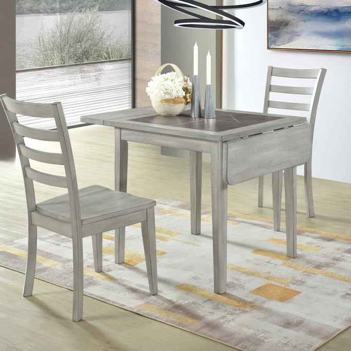 Urban Styles 1824/22 Arlington Tile Drop Leaf 3 Piece Dining Set