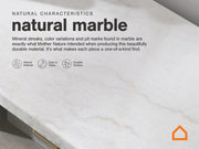 Ashley T789-2 Loyaska Marble Top Square End Table