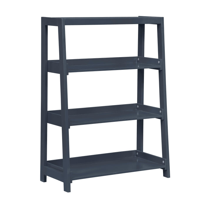 Homelegance B2024BU-16S3 Sloane Navy Blue 3 Fixed Bookshelf