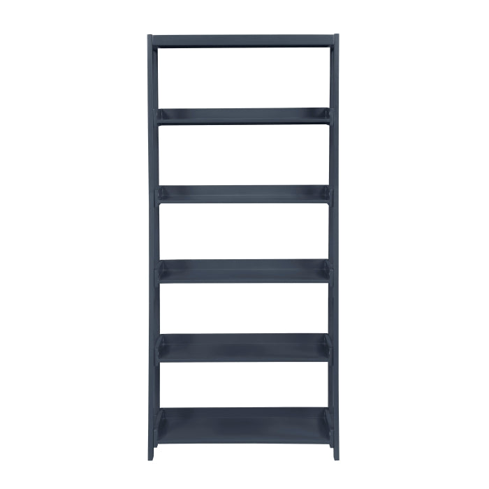 Homelegance B2024BU-16S5 Sloane Navy Blue 5 Fixed Bookshelf