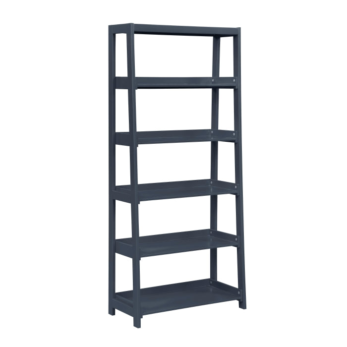 Homelegance B2024BU-16S5 Sloane Navy Blue 5 Fixed Bookshelf