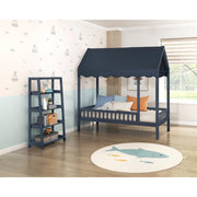 Homelegance B2024BU-16S4 Sloane Navy Blue 4 Fixed Bookshelf