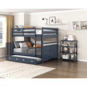 Homelegance B2024BU-16S3 Sloane Navy Blue 3 Fixed Bookshelf