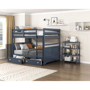 Homelegance B2024BU-16S3 Sloane Navy Blue 3 Fixed Bookshelf