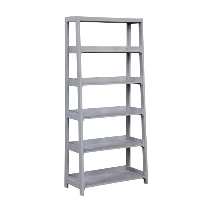 Homelegance B2024GY-16S5 Sloane Gray 5 Fixed Bookshelf