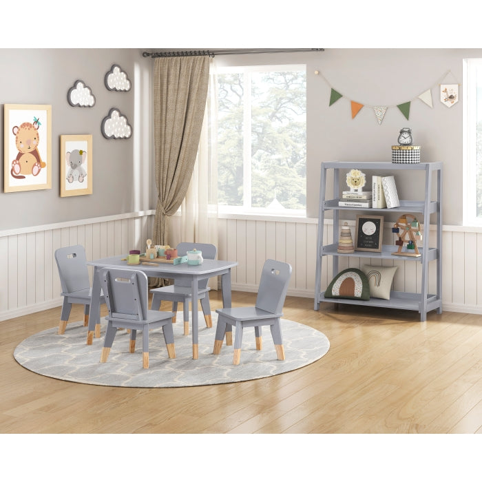 Homelegance B2024GY-16S3 Sloane Gray 3 Fixed Bookshelf