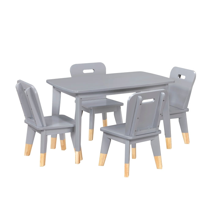 Homelegance B2024GY-5P Sloane Gray Blue 5 Piece Childrens Table & Chairs Set